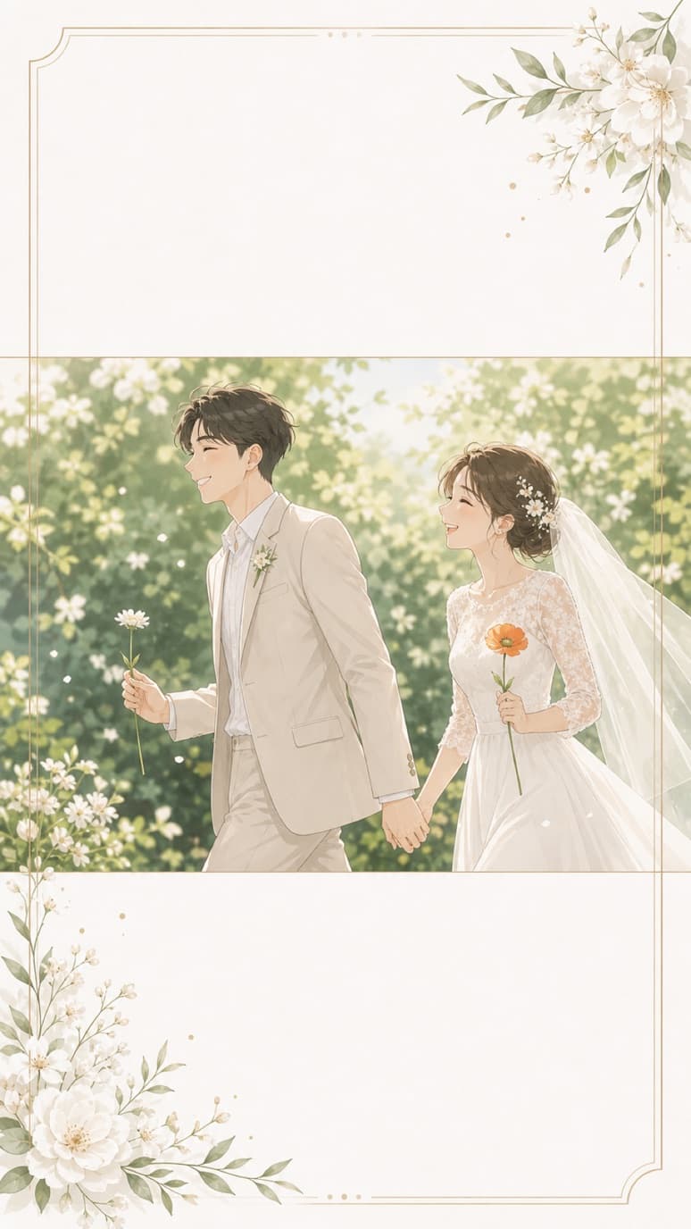 애니 웨딩 청첩장 예시